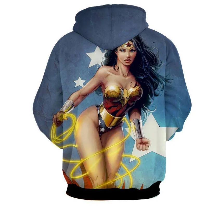 3D Printed Flag Ship Wonder Woman Hoodie