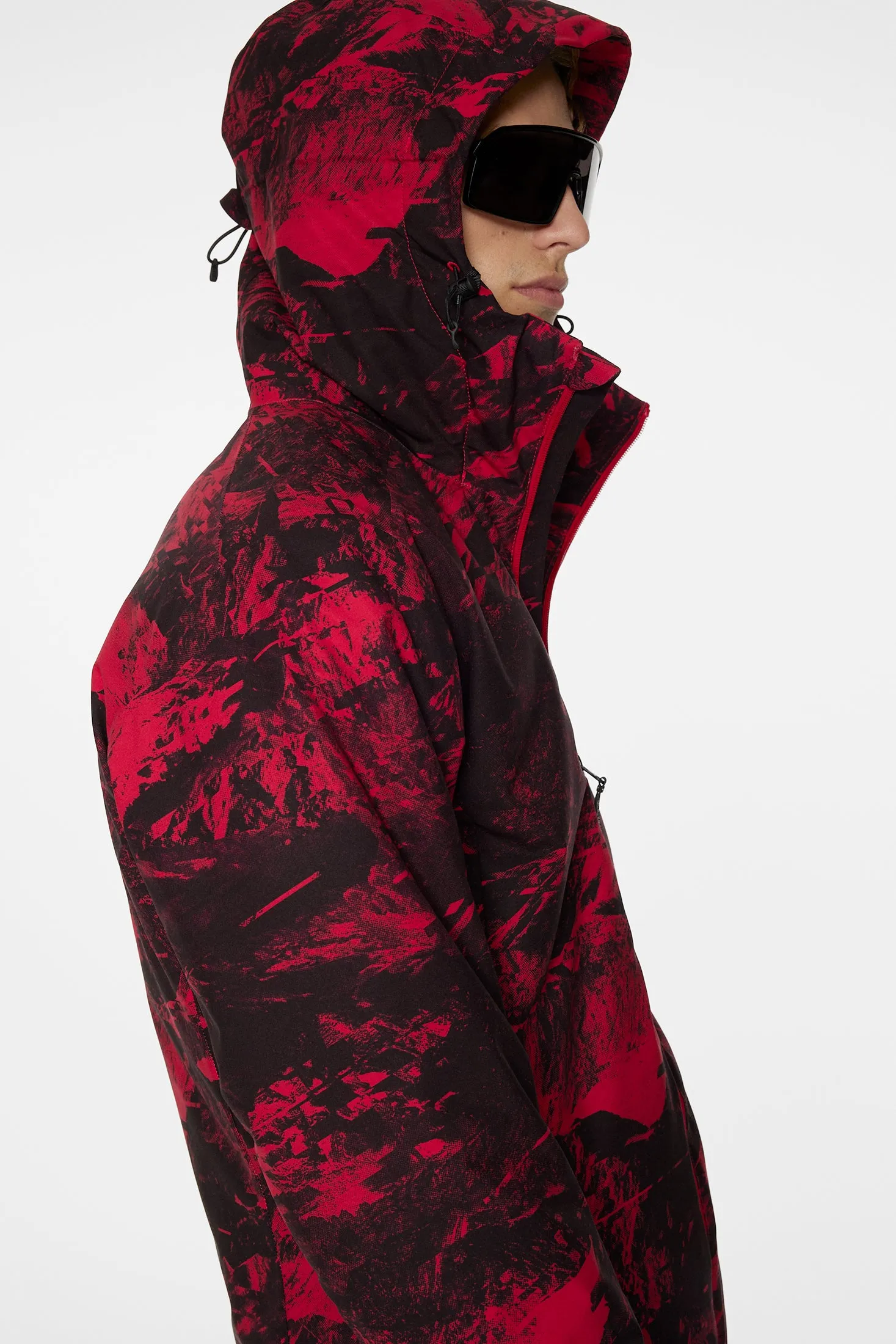 Ace Jacket Printed / Mountain Glitch Red