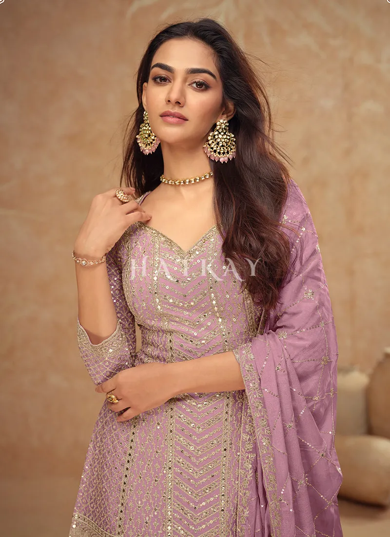 Blush Pink Pakistani Sharara Suit