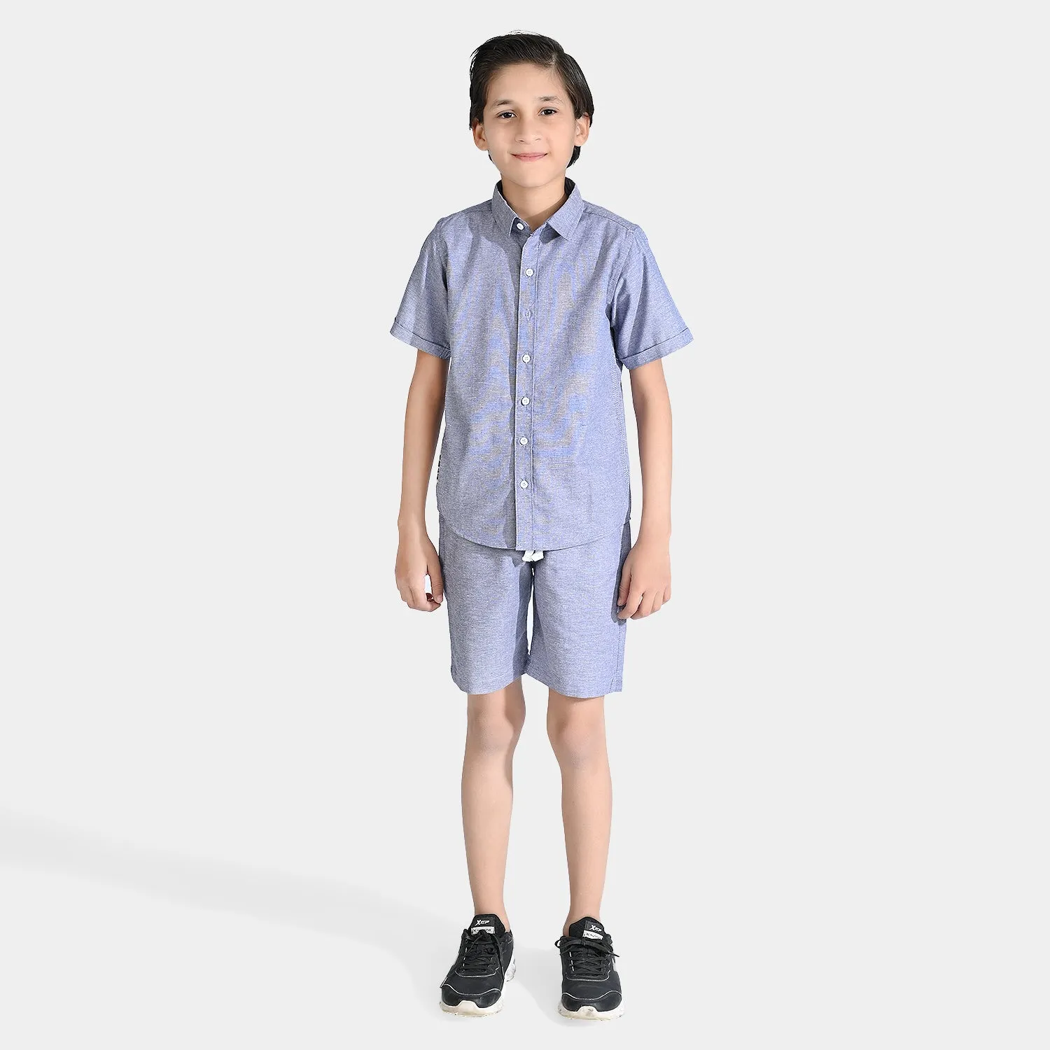 Boys Oxford Woven Suit Feel The Freedom-GREY