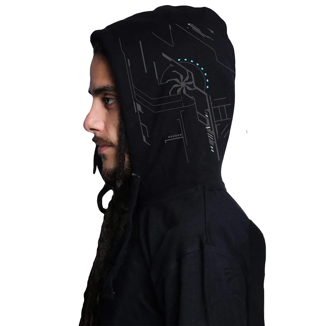 Brave | zip up Cotton Hoodie UV Light Reactive