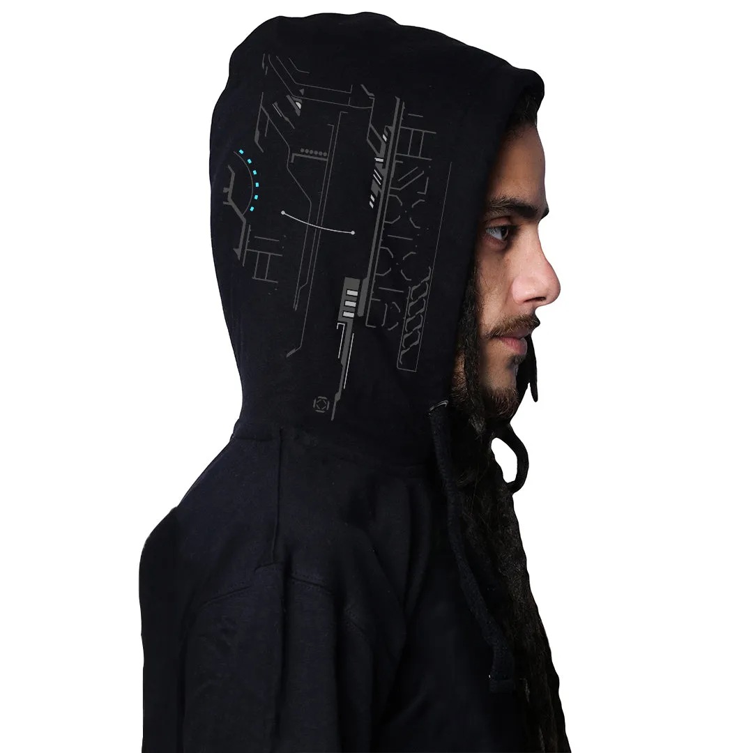 Brave | zip up Cotton Hoodie UV Light Reactive