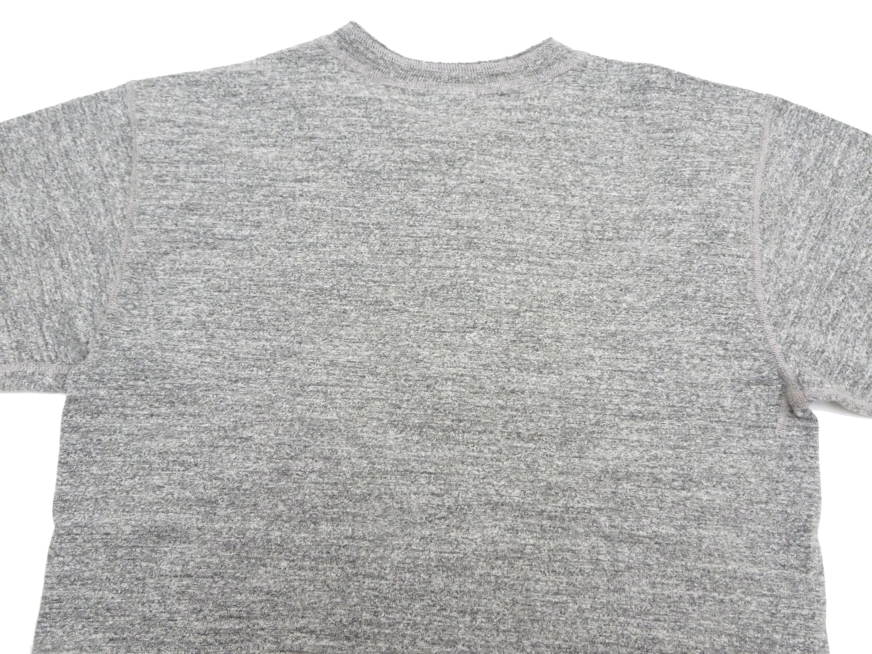 Buzz Rickson Henley T-Shirt Men's Short Sleeve Plain Loopwheeled Slub Yarn Tee BR79192 113 Heather-Gray