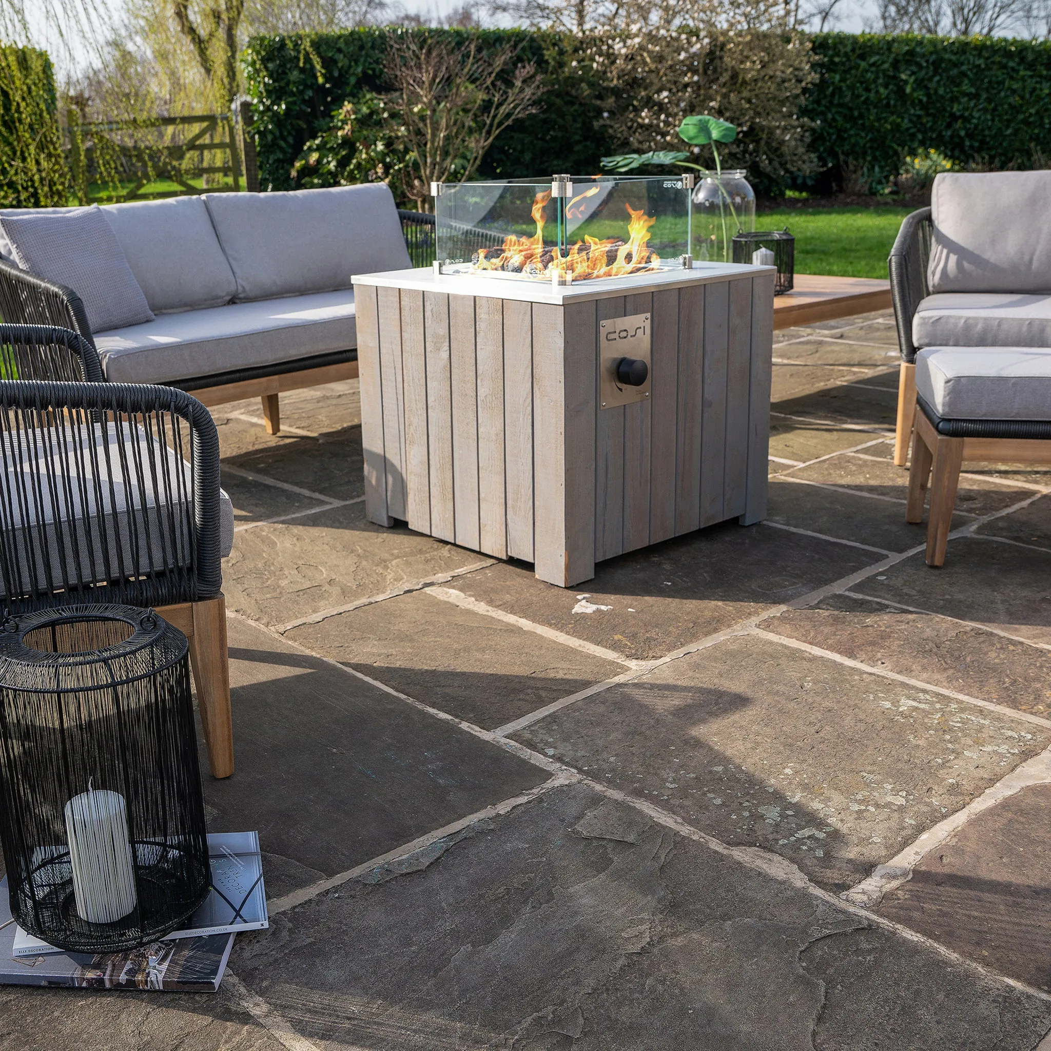 Cosicube 70 Grey Wash Fire Pit