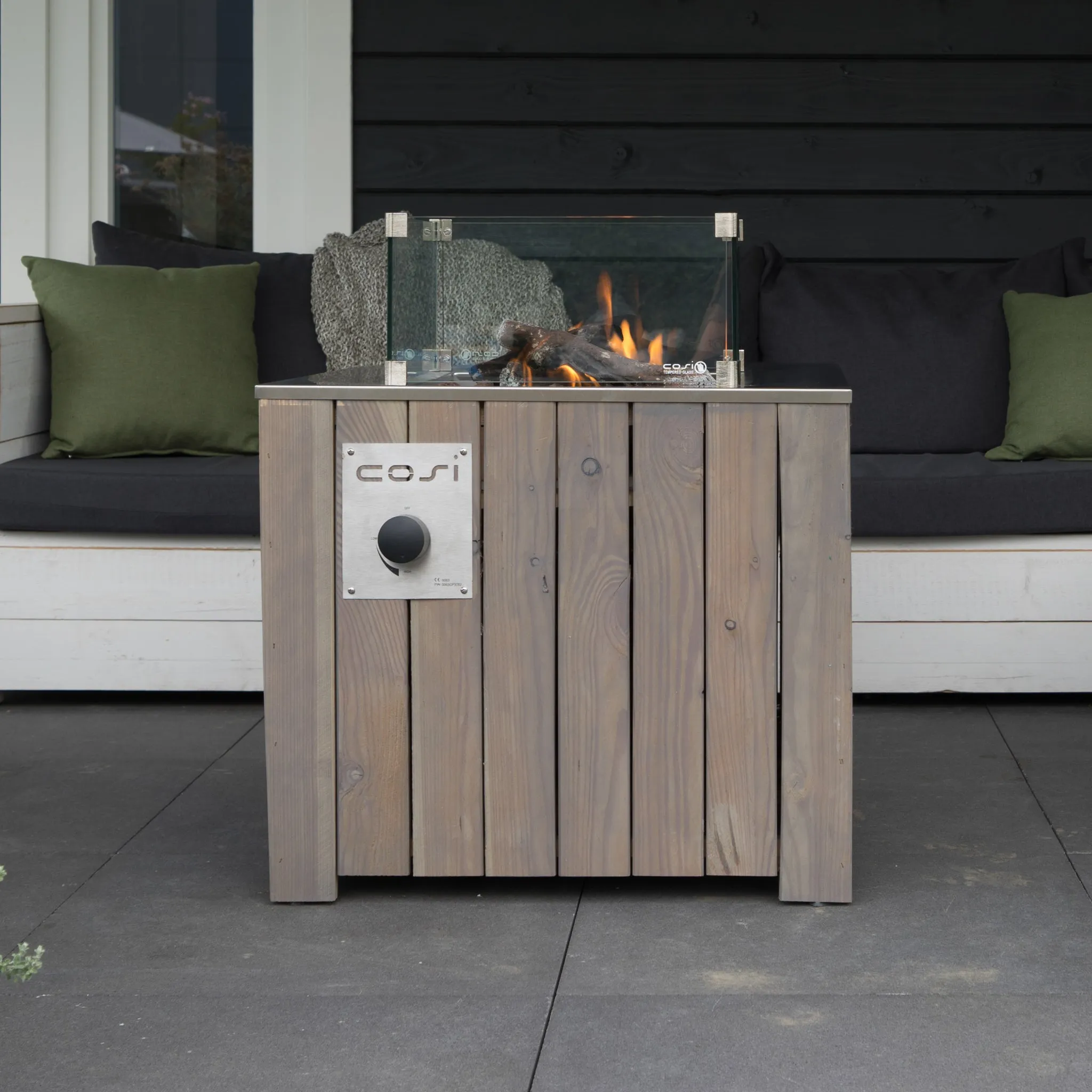 Cosicube 70 Grey Wash Fire Pit