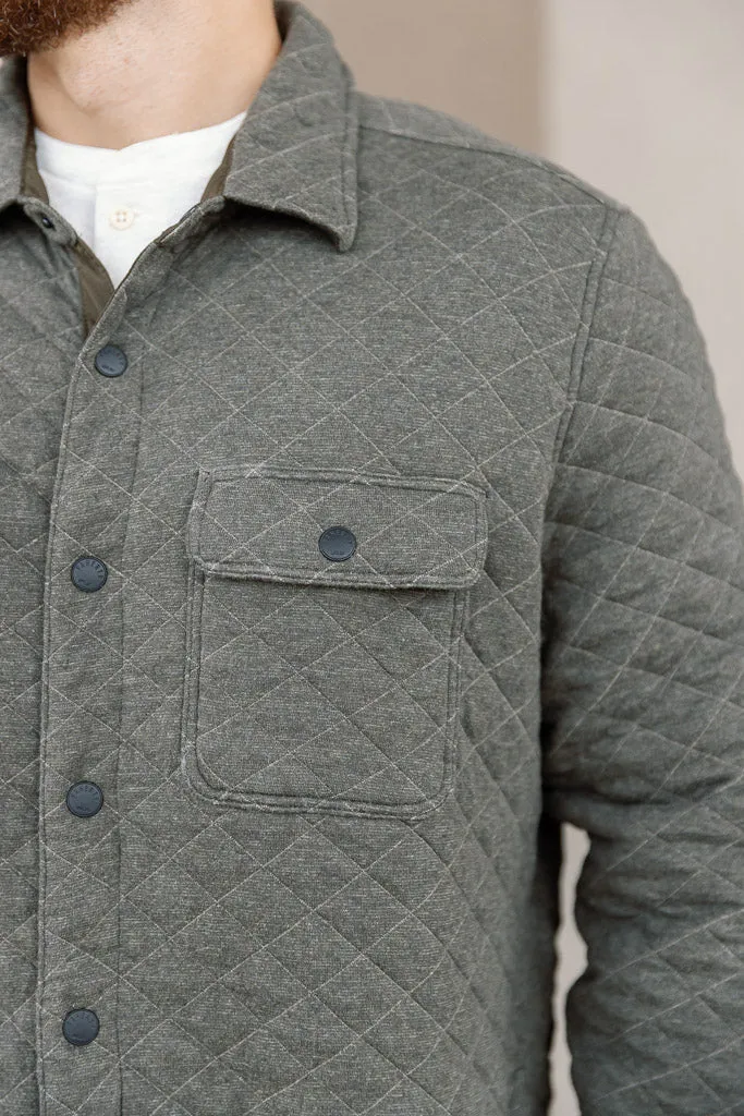 Faherty Epic Quilted Fleece CPO Jacket, Olive