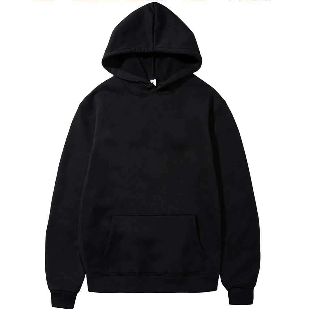 Fashion Men's Hoodie Casual Hoodies Pullovers Sweatshirts Men's Top Solid Color Hoodies Sweatshirt Male