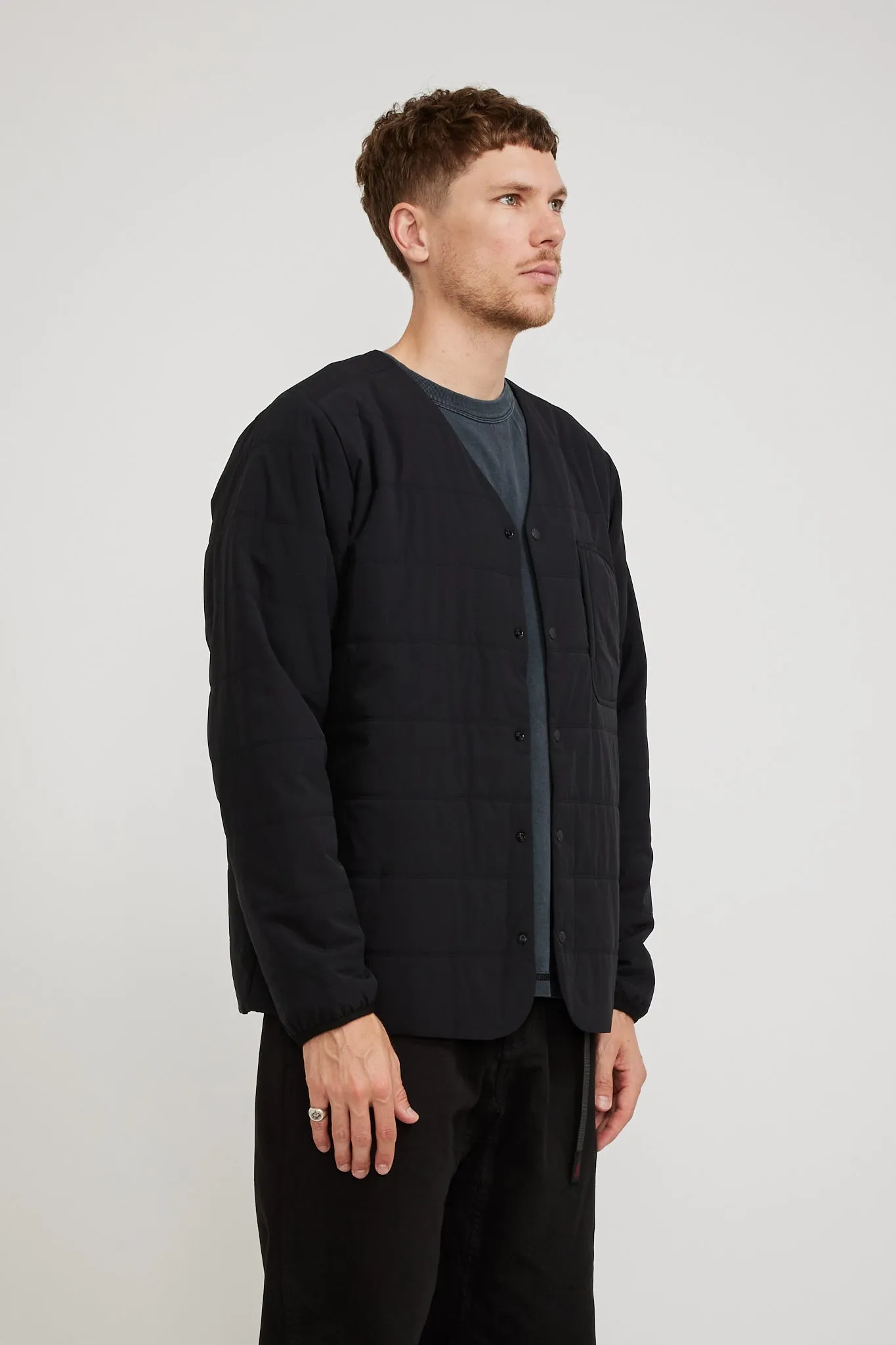 Flexible Insulated Cardigan Black