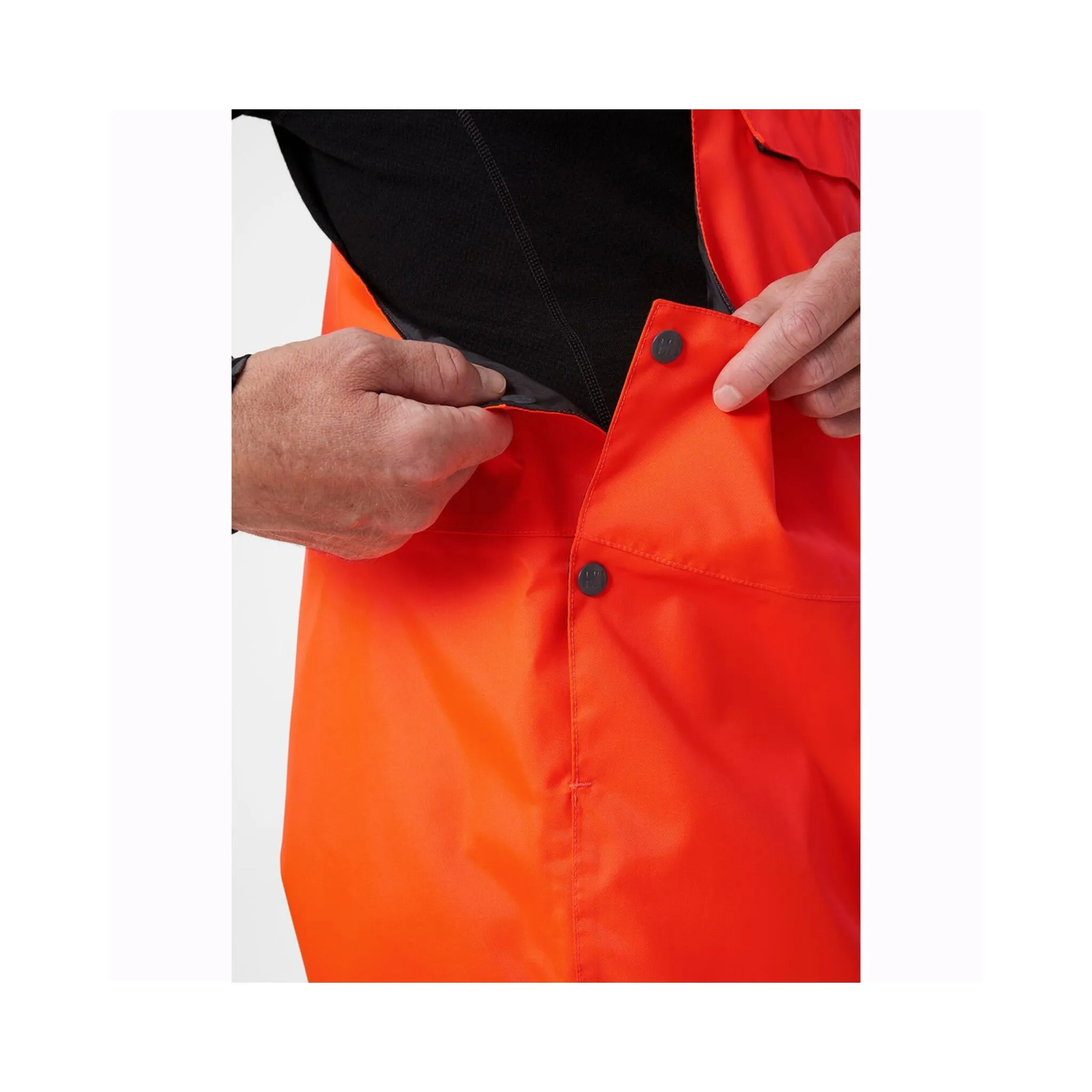 Helly Hansen Men's Hi Vis Shell Bib Work Pants 71443 Alta - CSA Helly Tech, Waterproof, Breathable, Reflective, Adjustable, Construction, Utilities | Sizes S-4XL