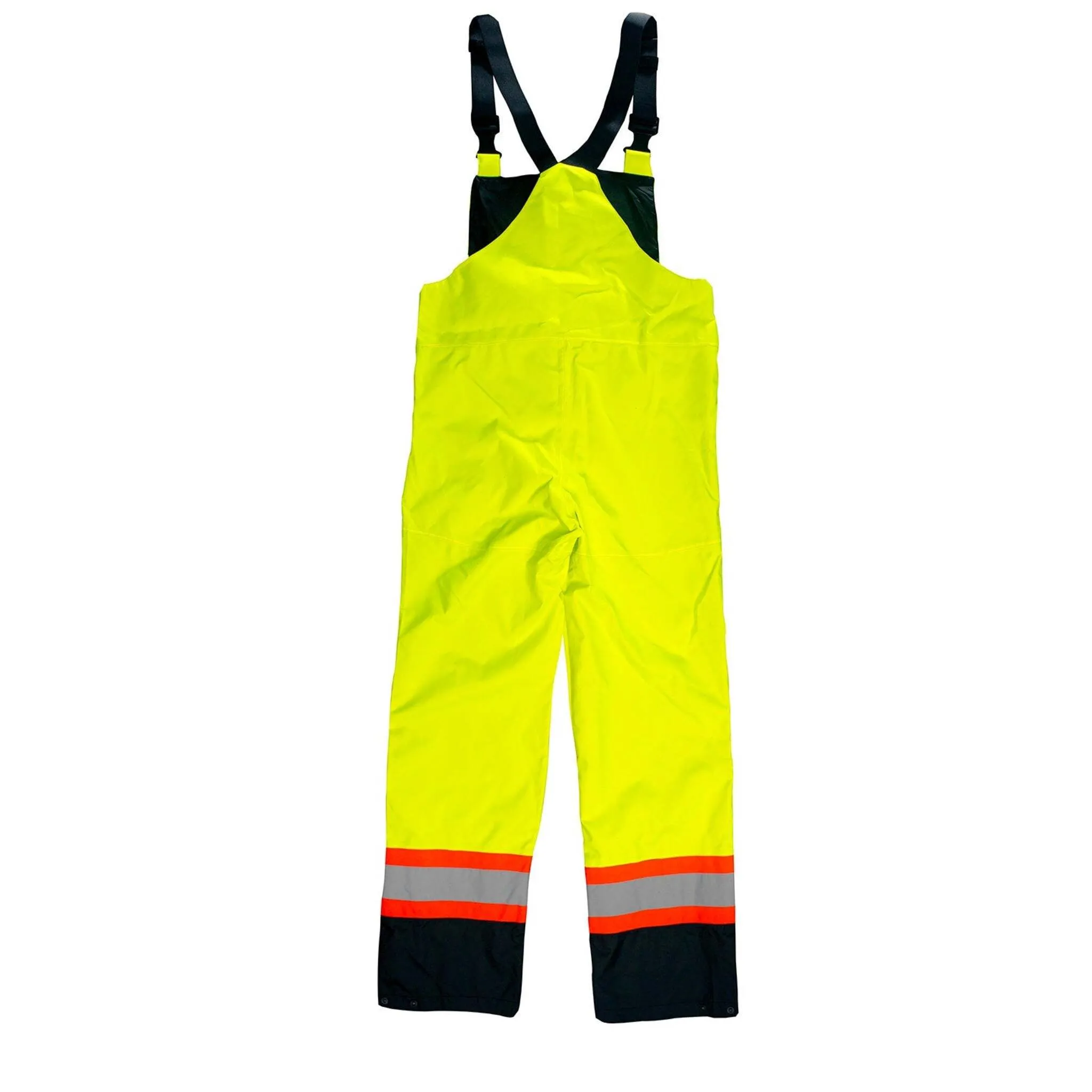 Helly Hansen Men's Hi Vis Shell Bib Work Pants 71443 Alta - CSA Helly Tech, Waterproof, Breathable, Reflective, Adjustable, Construction, Utilities | Sizes S-4XL