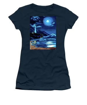 Lighthouse Moonlit Sky - Women's T-Shirt