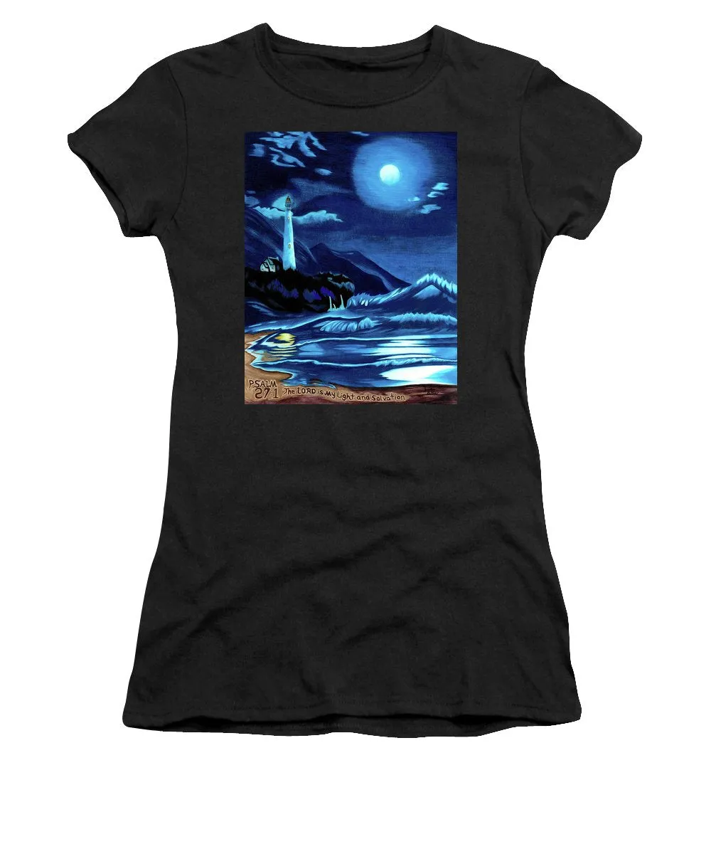 Lighthouse Moonlit Sky - Women's T-Shirt