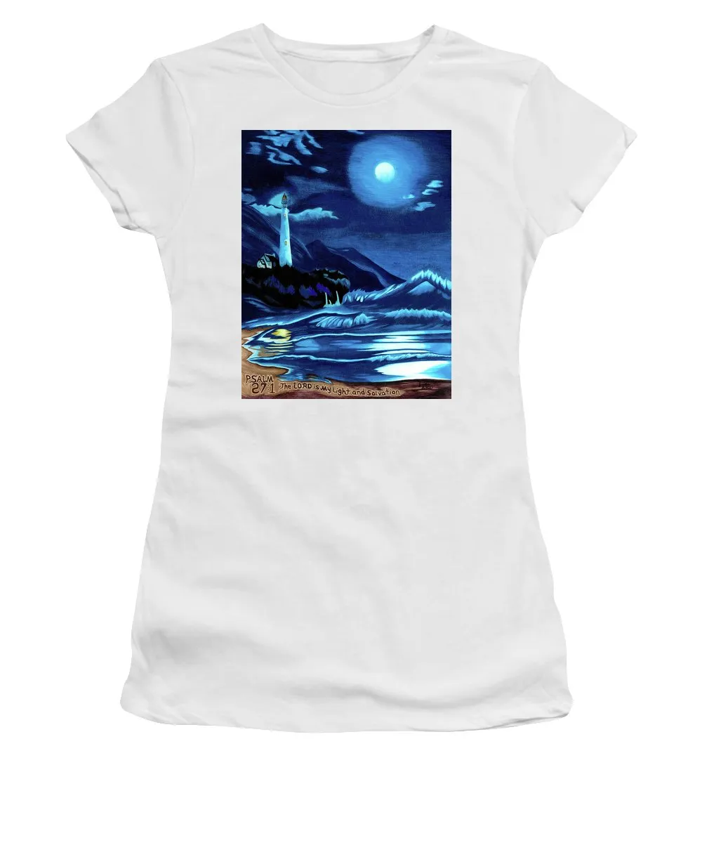 Lighthouse Moonlit Sky - Women's T-Shirt