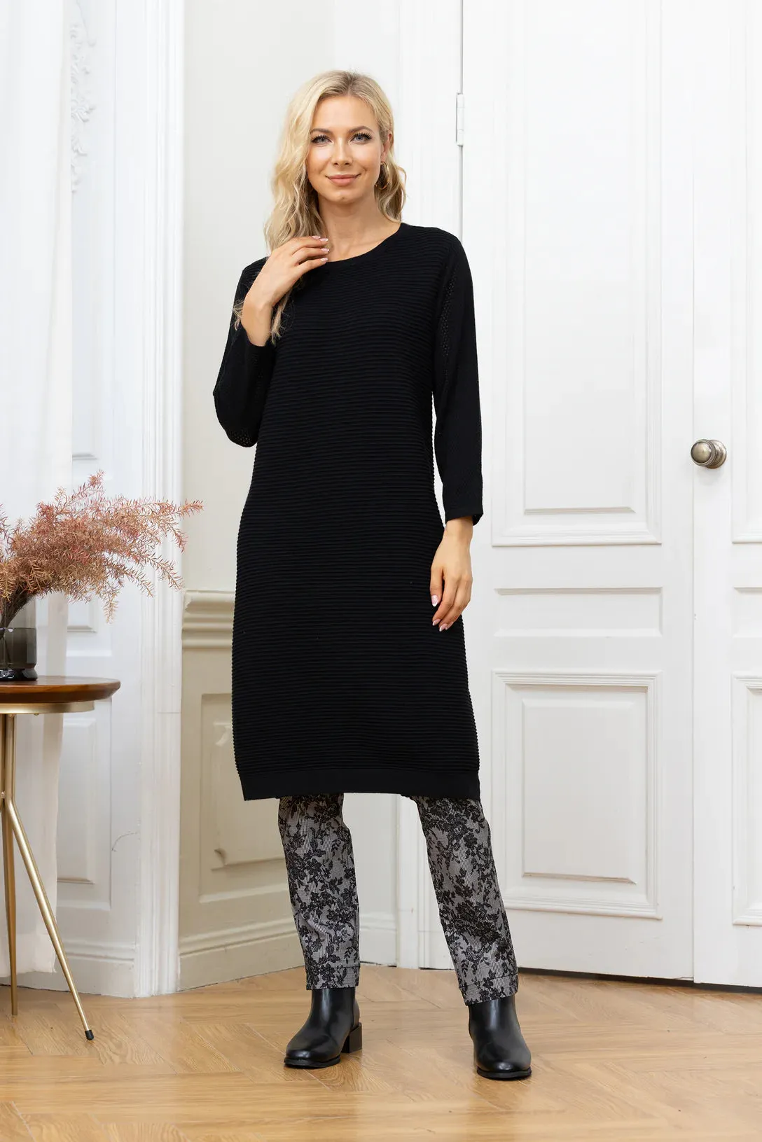 Long Tunic with Tricot Sleeves