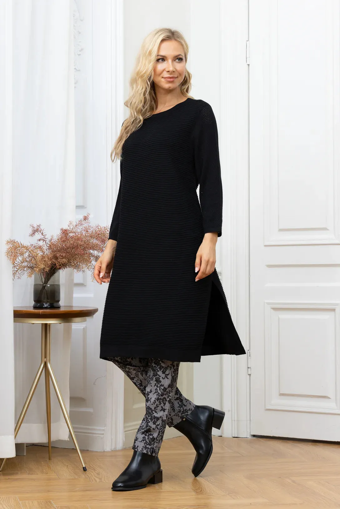 Long Tunic with Tricot Sleeves