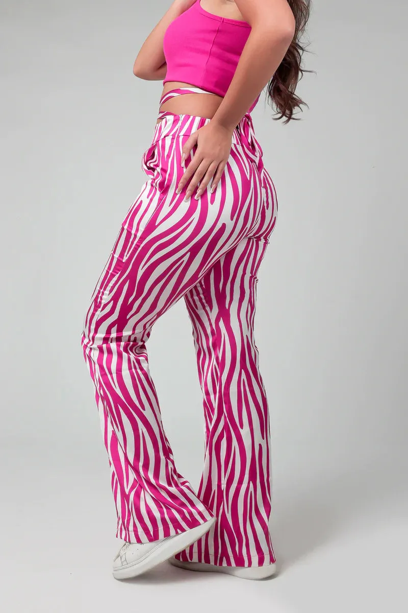 Low Zipper Zebra Wide Legs - Armaia