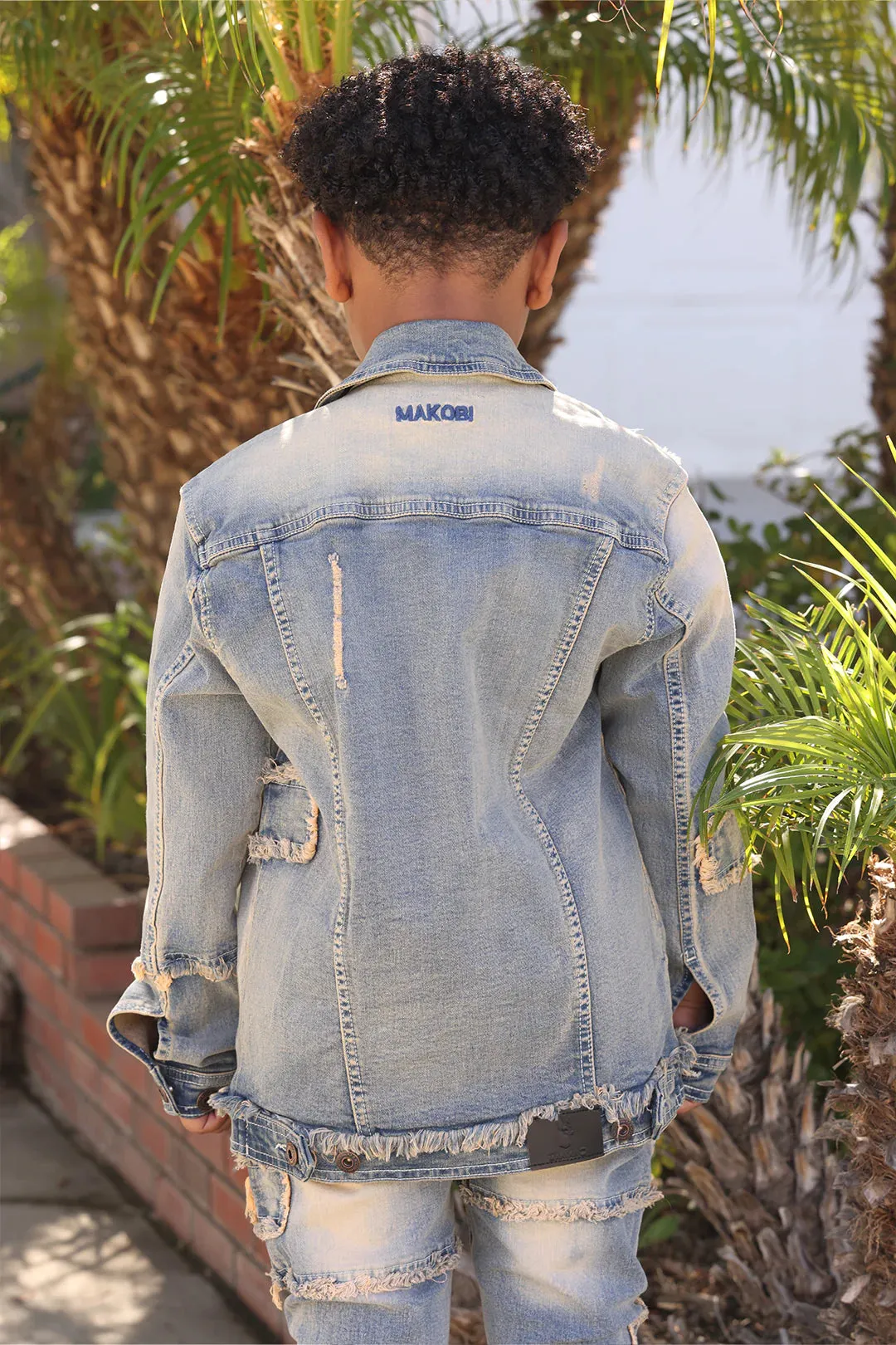 Makobi Kids 'Bergamo' Denim Jacket B1026 (Dirt Wash)