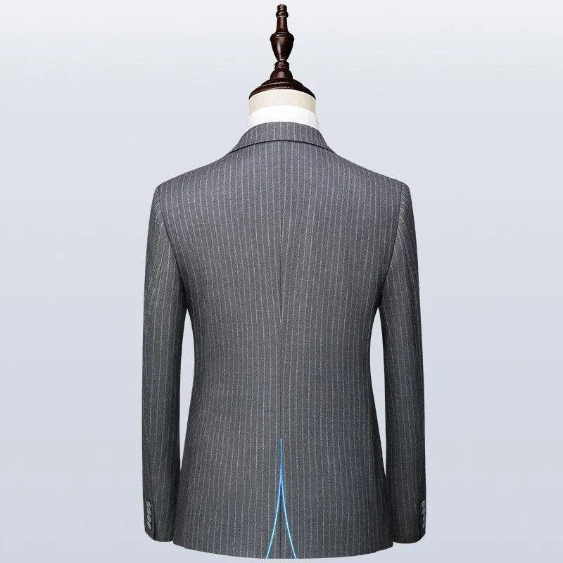 Men Suit - Kiton Striped 3-Piece Suit