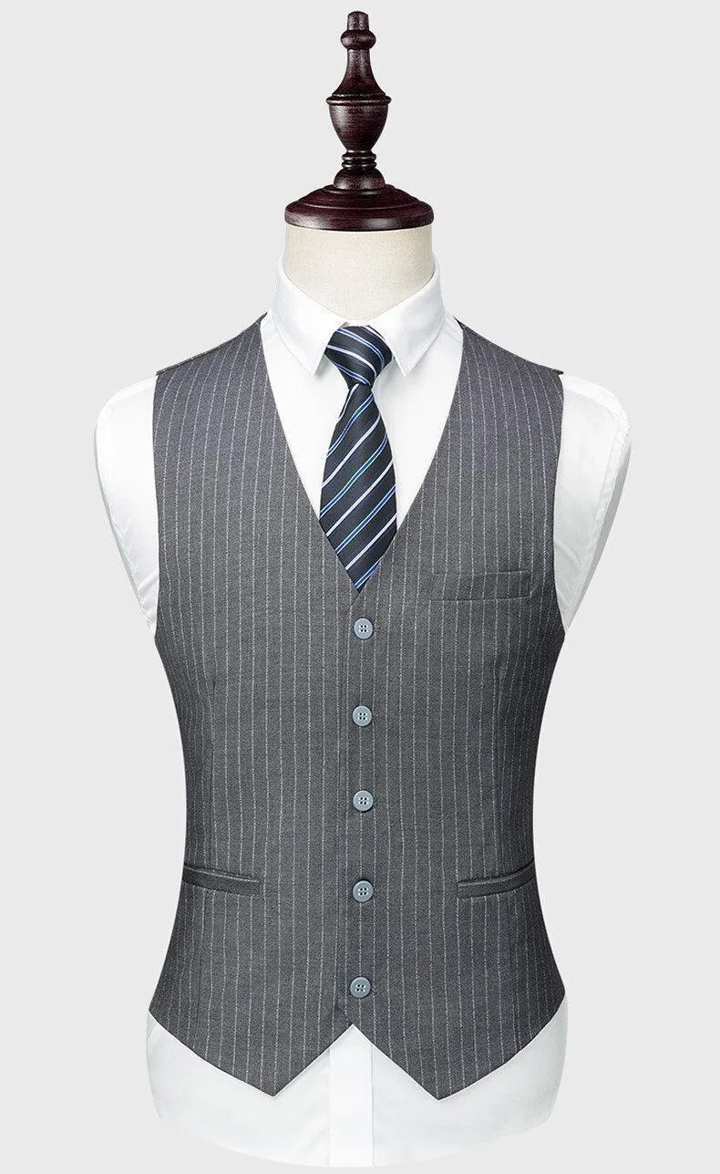 Men Suit - Kiton Striped 3-Piece Suit