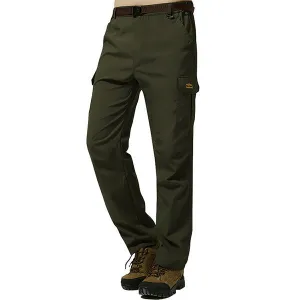 Mens Big Size Spring Fall Outdoor Soft Shell Water-repellent Breathable Durable Sport Pants