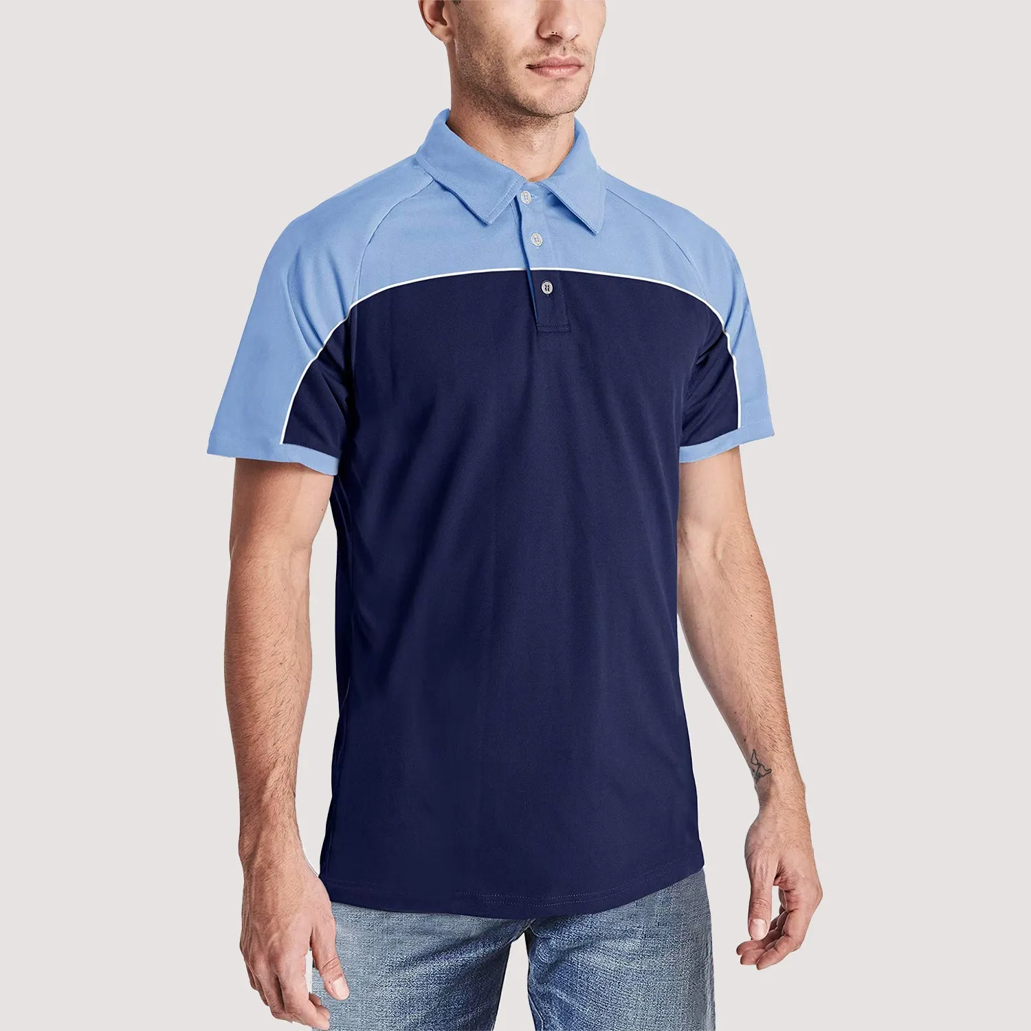 Men's Golf Polo Shirts Quick Dry Contrasting colors