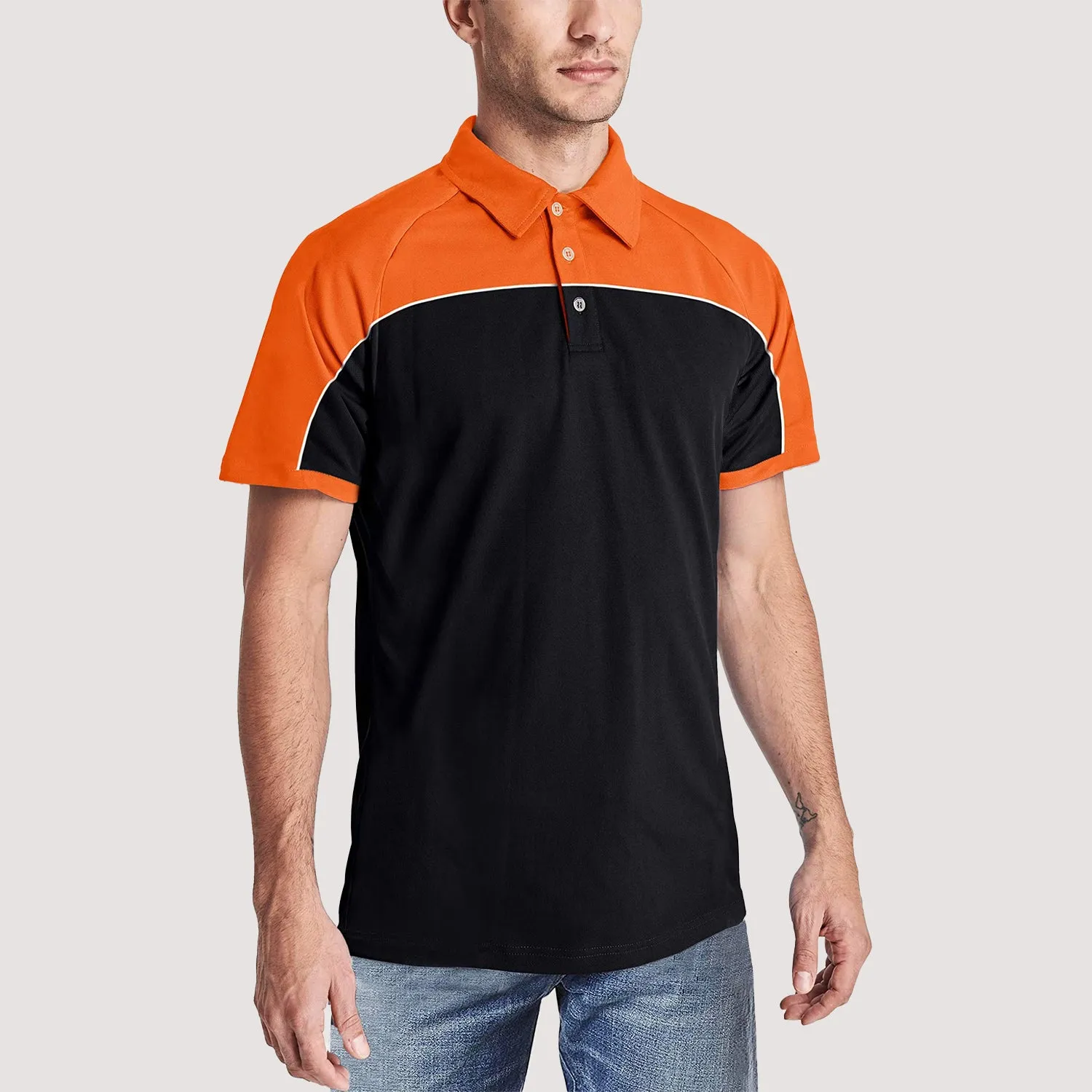 Men's Golf Polo Shirts Quick Dry Contrasting colors