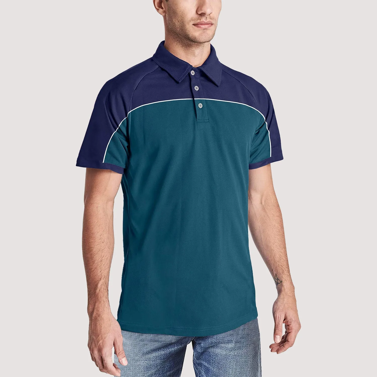 Men's Golf Polo Shirts Quick Dry Contrasting colors