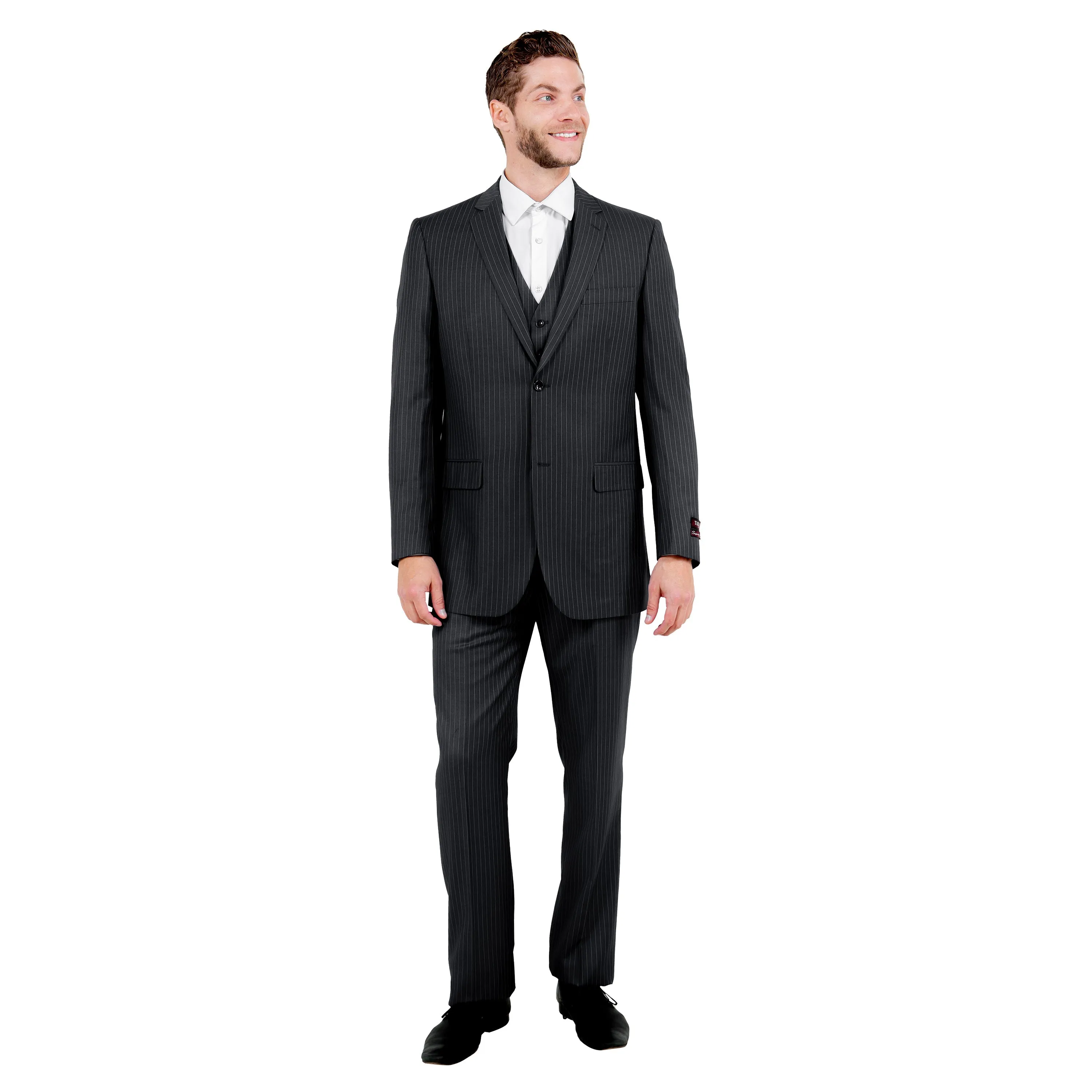 Men's Modern-Fit 3pc Pinstripe Suit, Notch Lapel