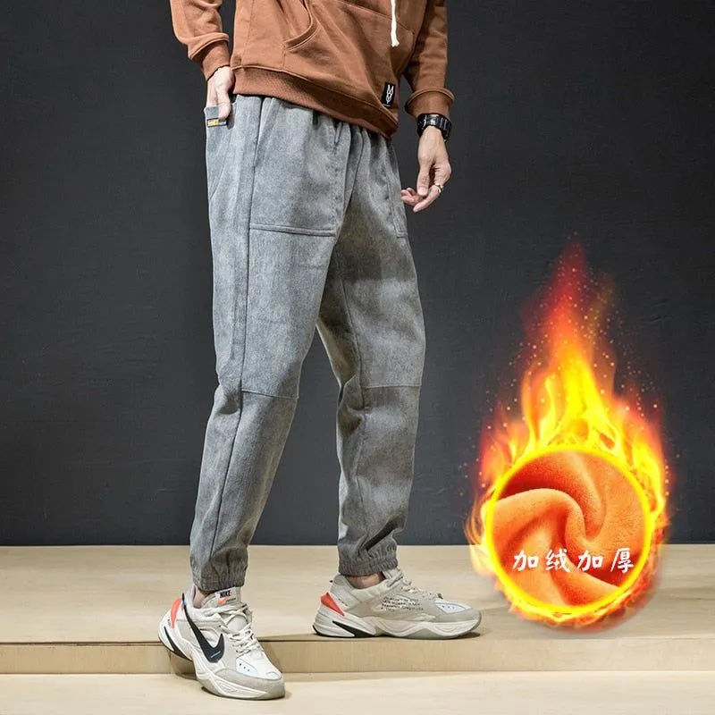 Men's Winter Warm Thick Pants With Fleece Lining