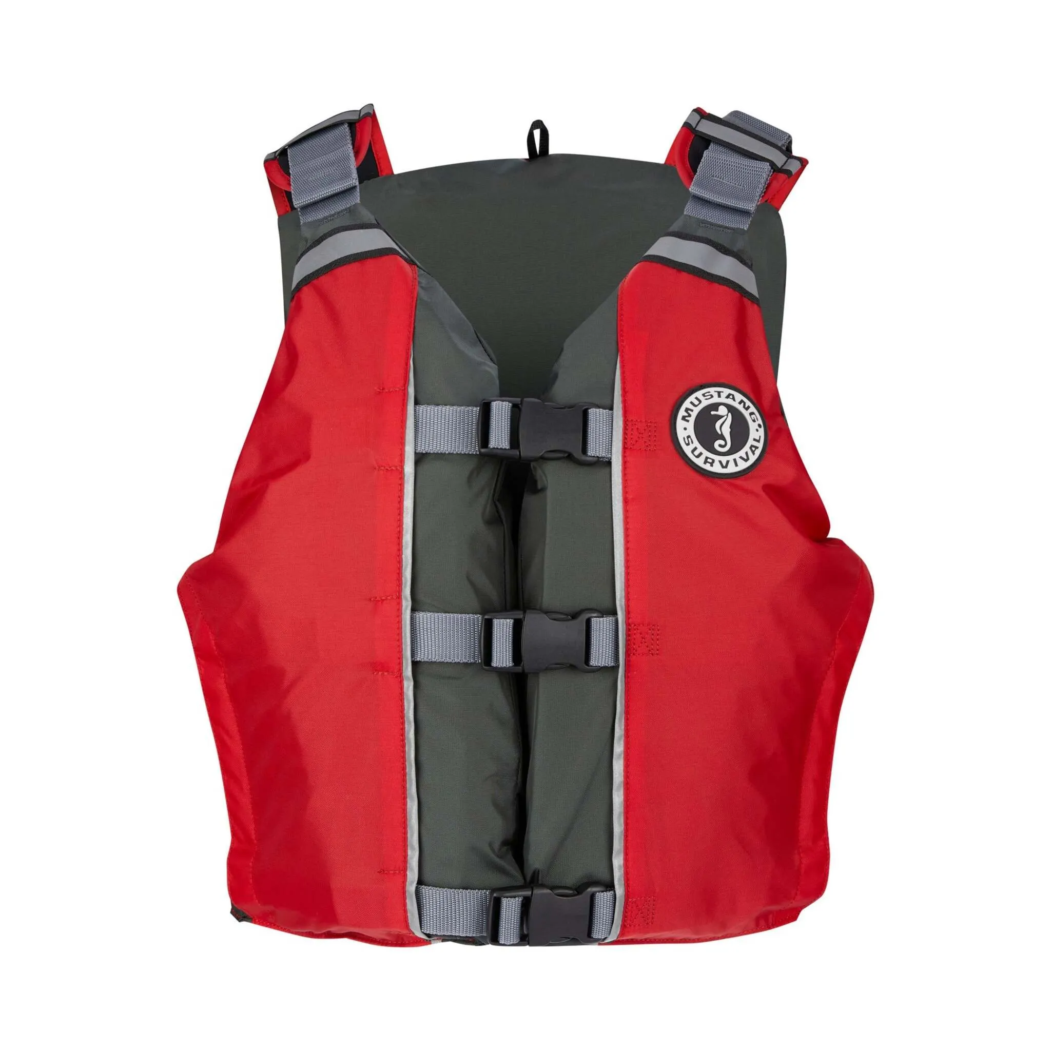 Mustang Survival APF Foam Life Jacket - Adjustable, Neoprene Shoulders, Reflective Trim, Durable 300D Polyester, Two Storage Pockets | Universal Fit