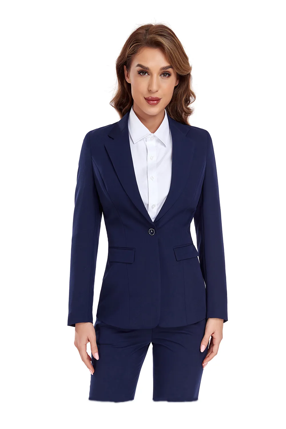 Navy Women's 2 Piece Office Work Suit Set