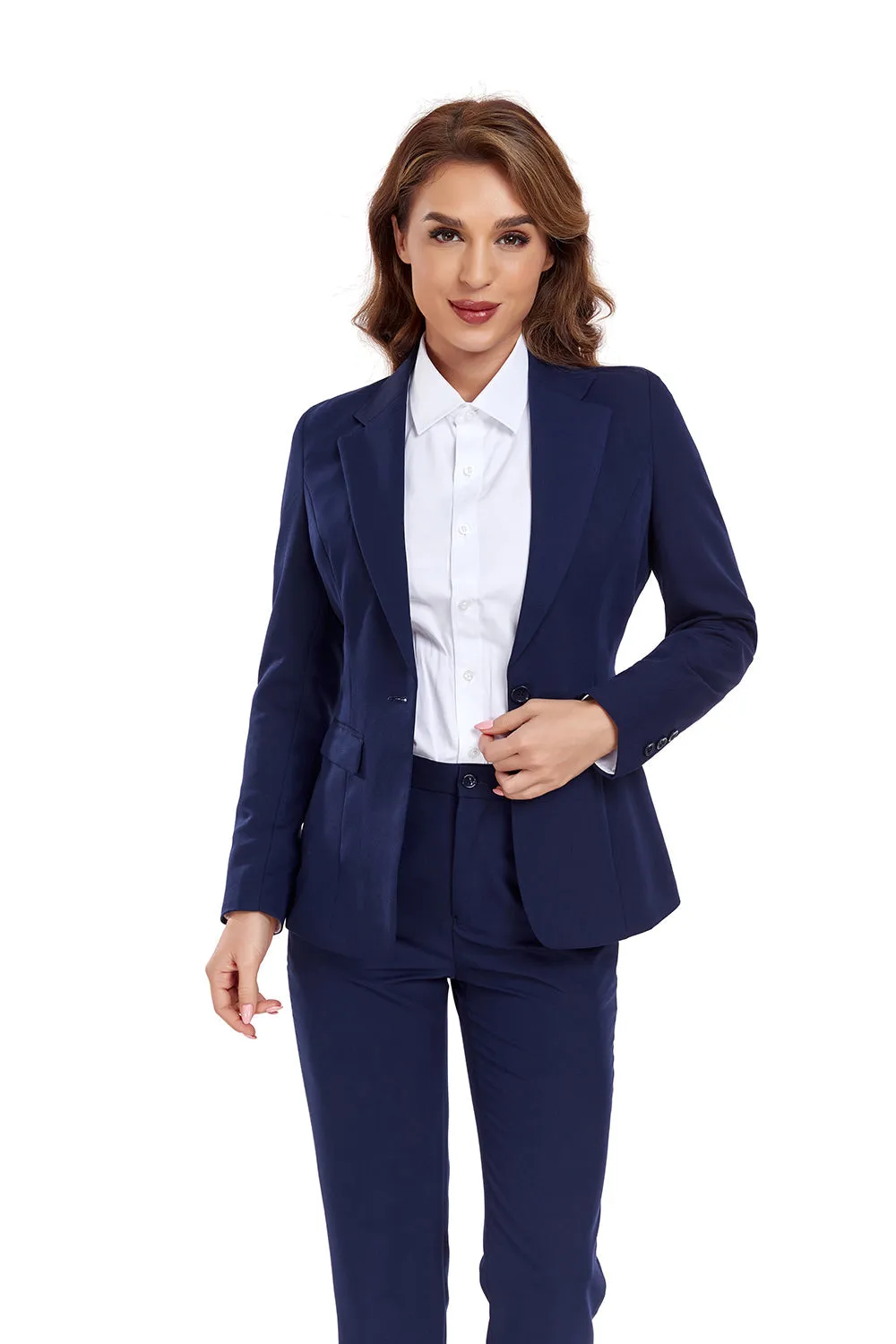 Navy Women's 2 Piece Office Work Suit Set