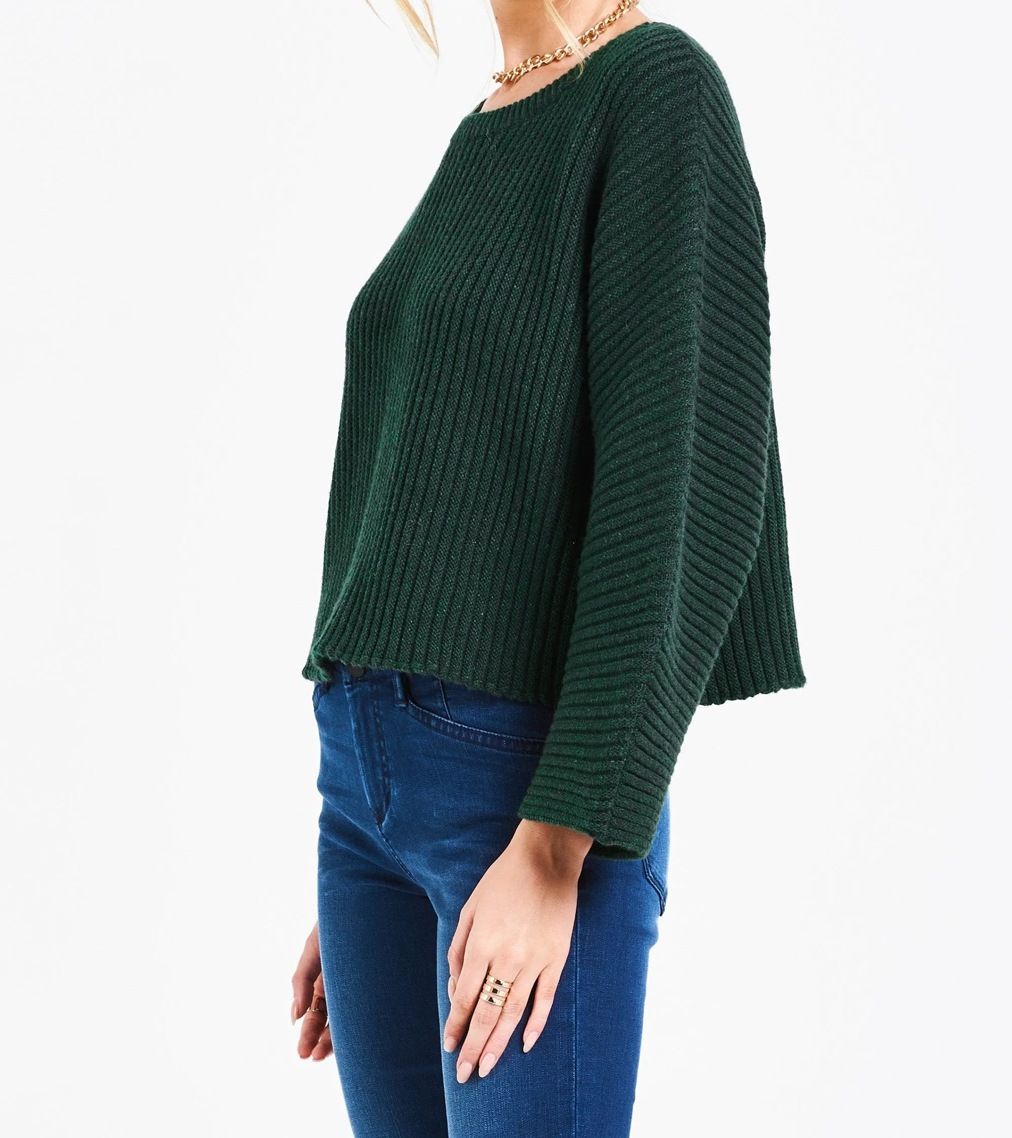 PARKER DOLMAN SWEATER CHRISTMAS GREEN