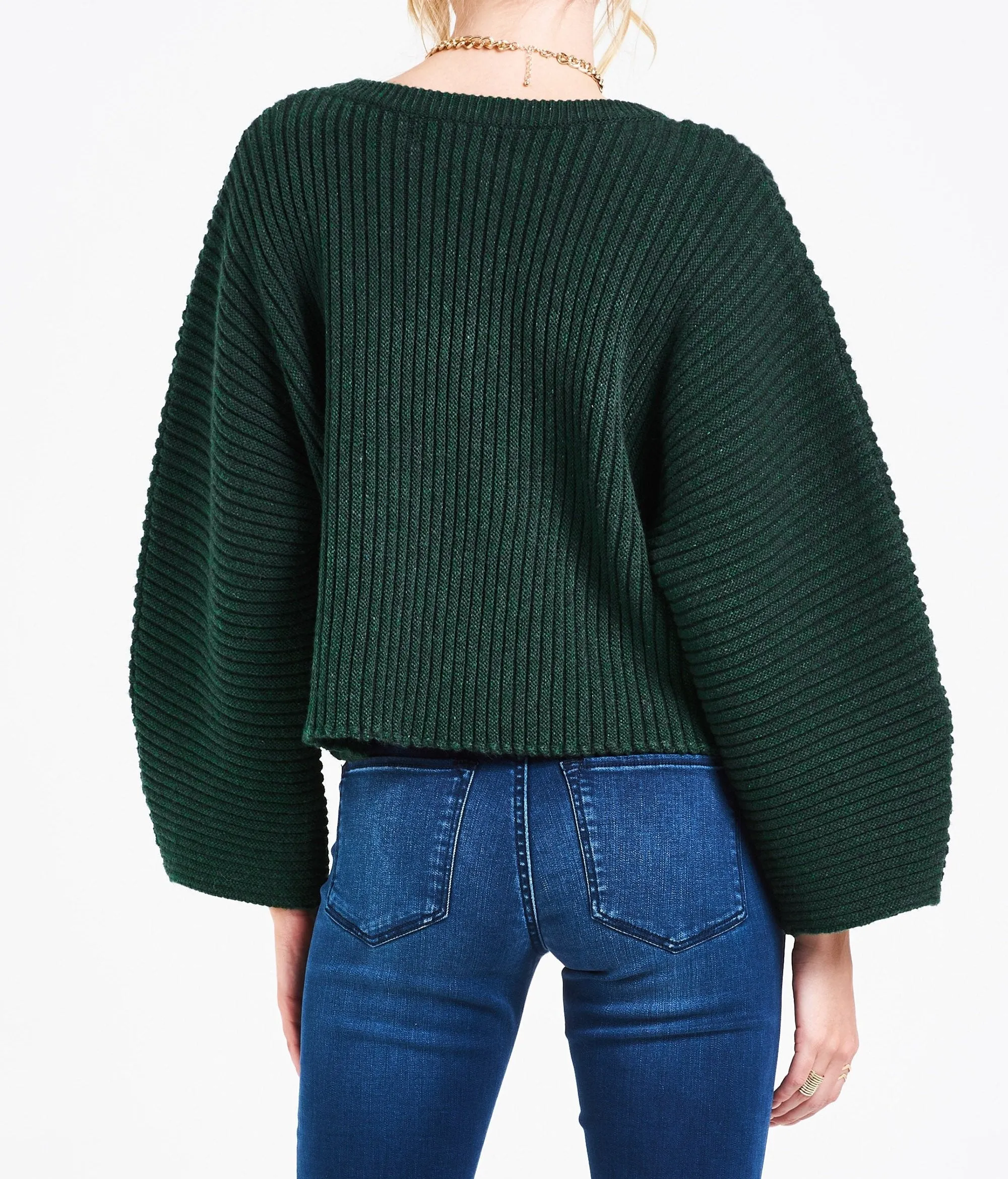 PARKER DOLMAN SWEATER CHRISTMAS GREEN