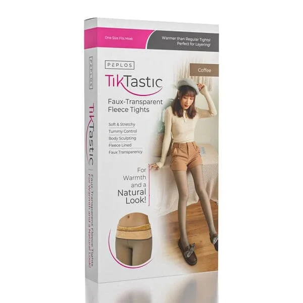 Peplos Tiktastic Faux-Transparent Fleece Tights (Multiple Colors)