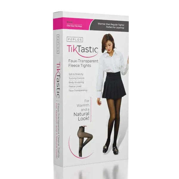 Peplos Tiktastic Faux-Transparent Fleece Tights (Multiple Colors)