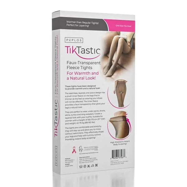 Peplos Tiktastic Faux-Transparent Fleece Tights (Multiple Colors)