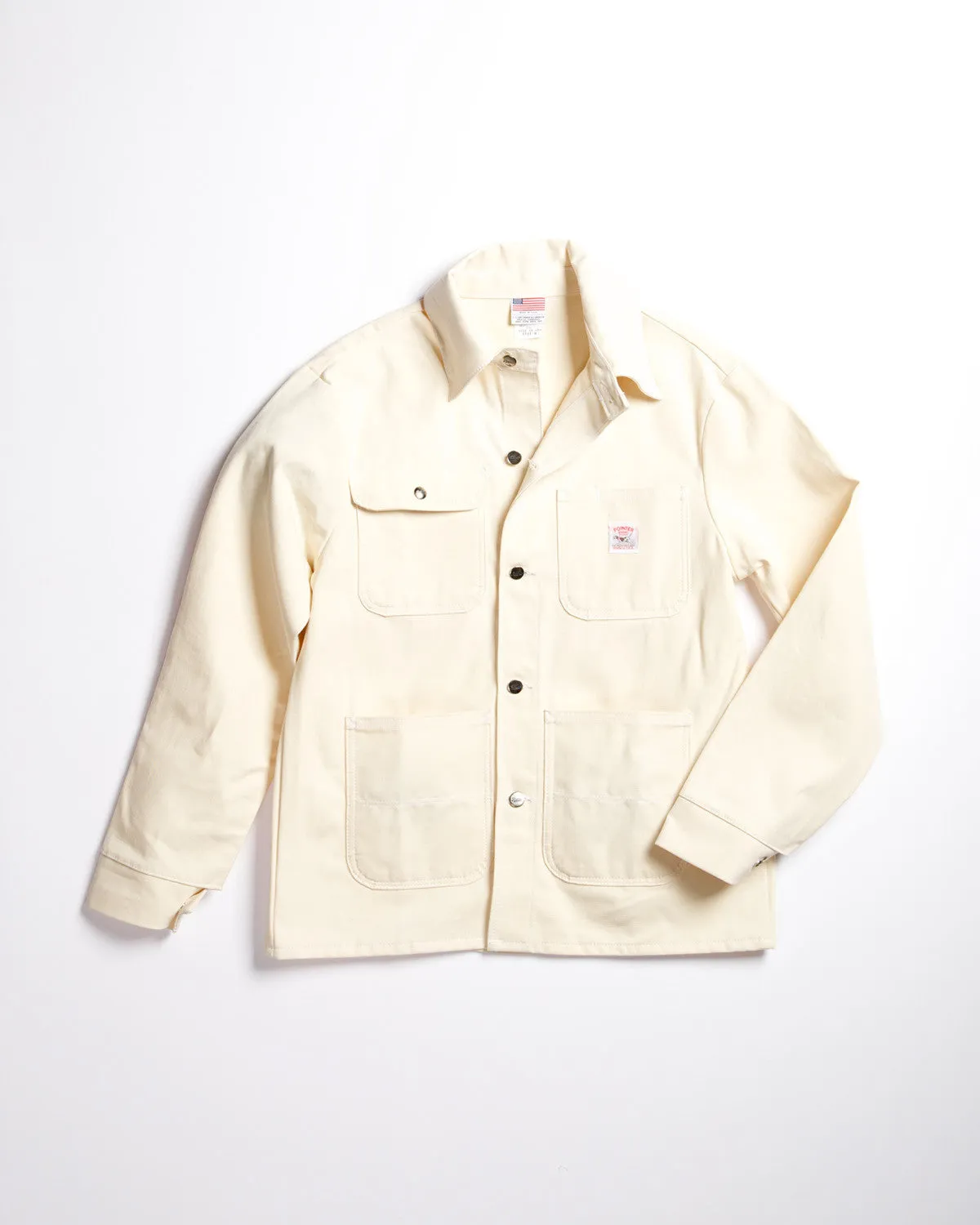 Pointer Brand White Drill Denim Chore Coat