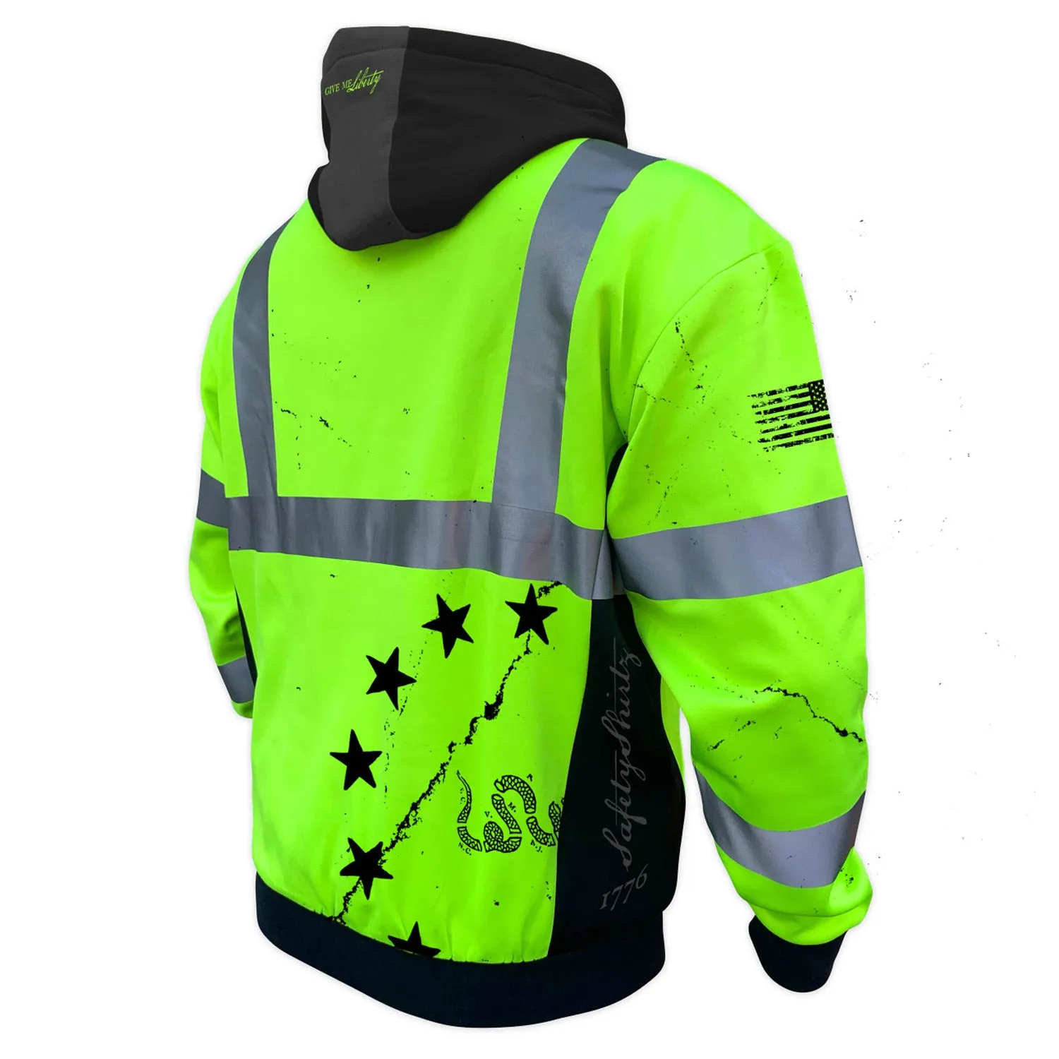 SafetyShirtz Men's SS360º 1776 Class 3 Hi-Vis Safety Hoodie