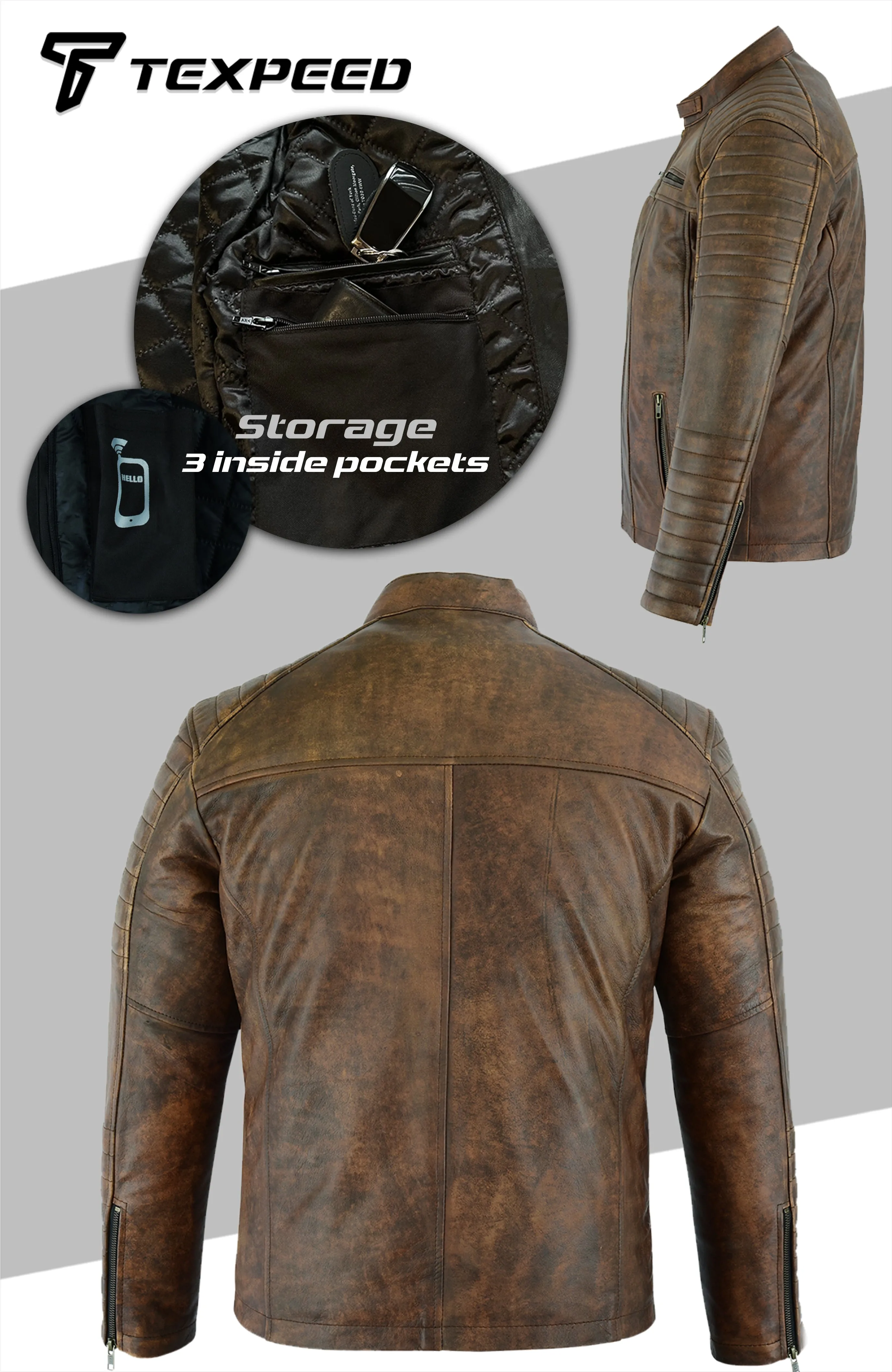 Signature City Casual Brown Leather Jacket