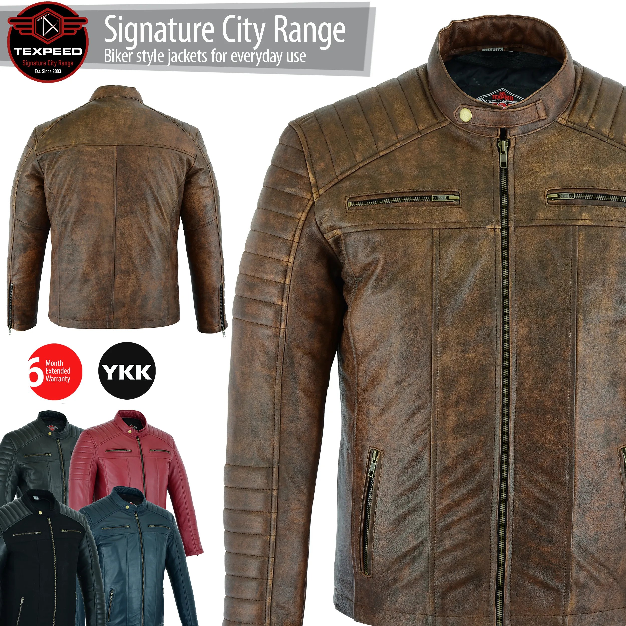 Signature City Casual Brown Leather Jacket