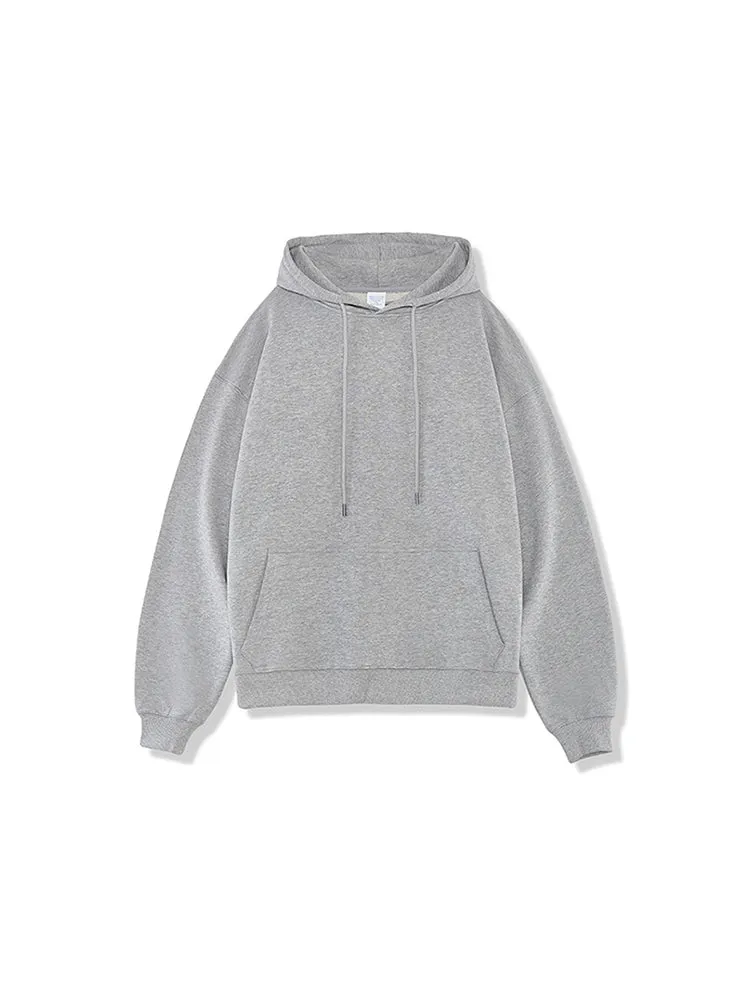 Solid Color High Quality Cotton Loose Men'S Hoodies