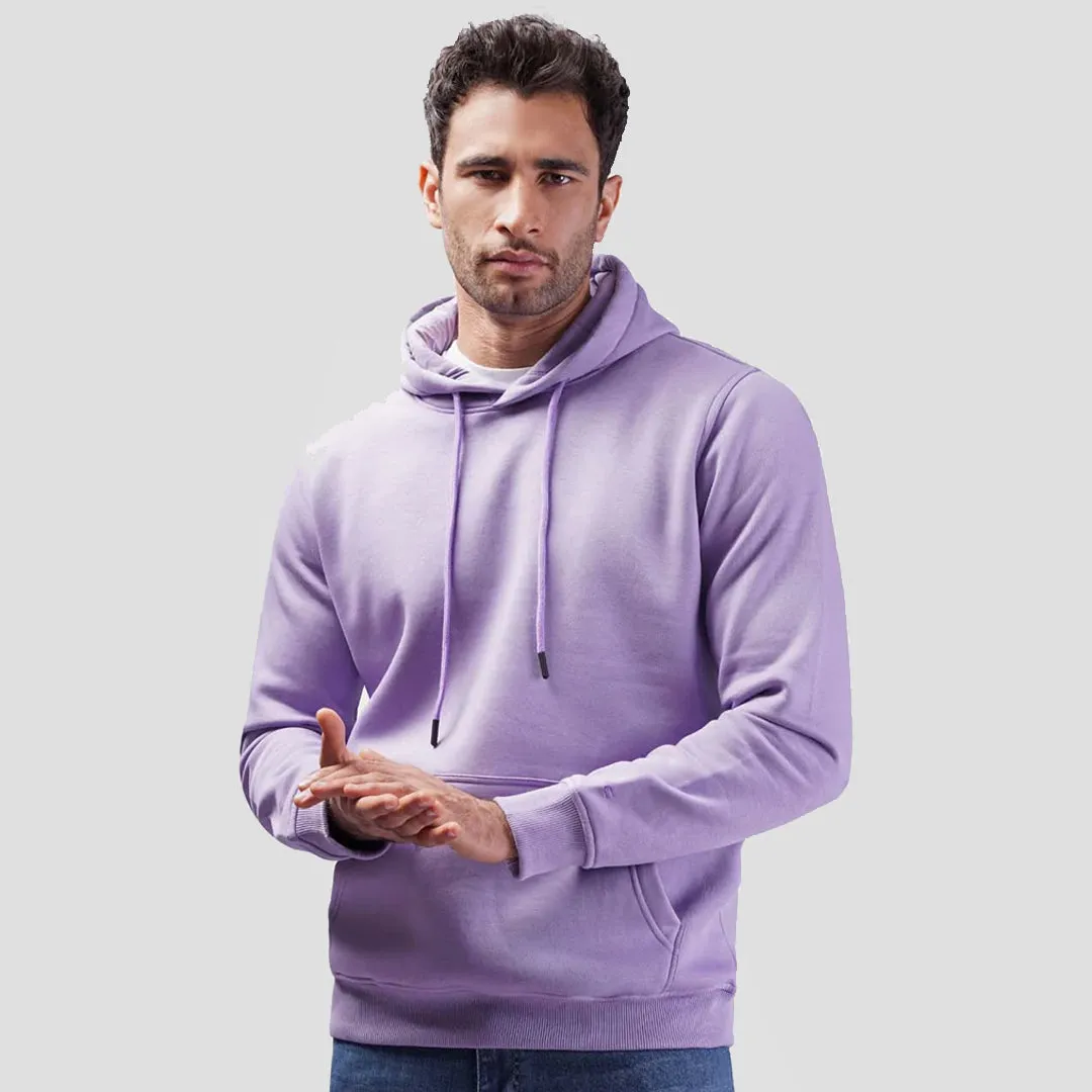 Unisex Premium Fleece - Plain Light Purple Hoodie