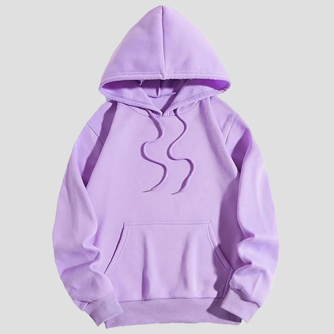 Unisex Premium Fleece - Plain Light Purple Hoodie