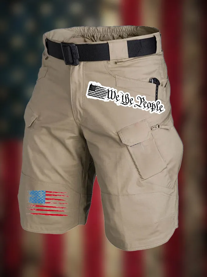 USA FLAG OUTDOOR CARGO WORK CARGO SHORTS