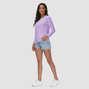 Women's Long Sleeve Shirts UPF 80  Sun Protection Shirts Crew Neck T Shirts Quick Dry