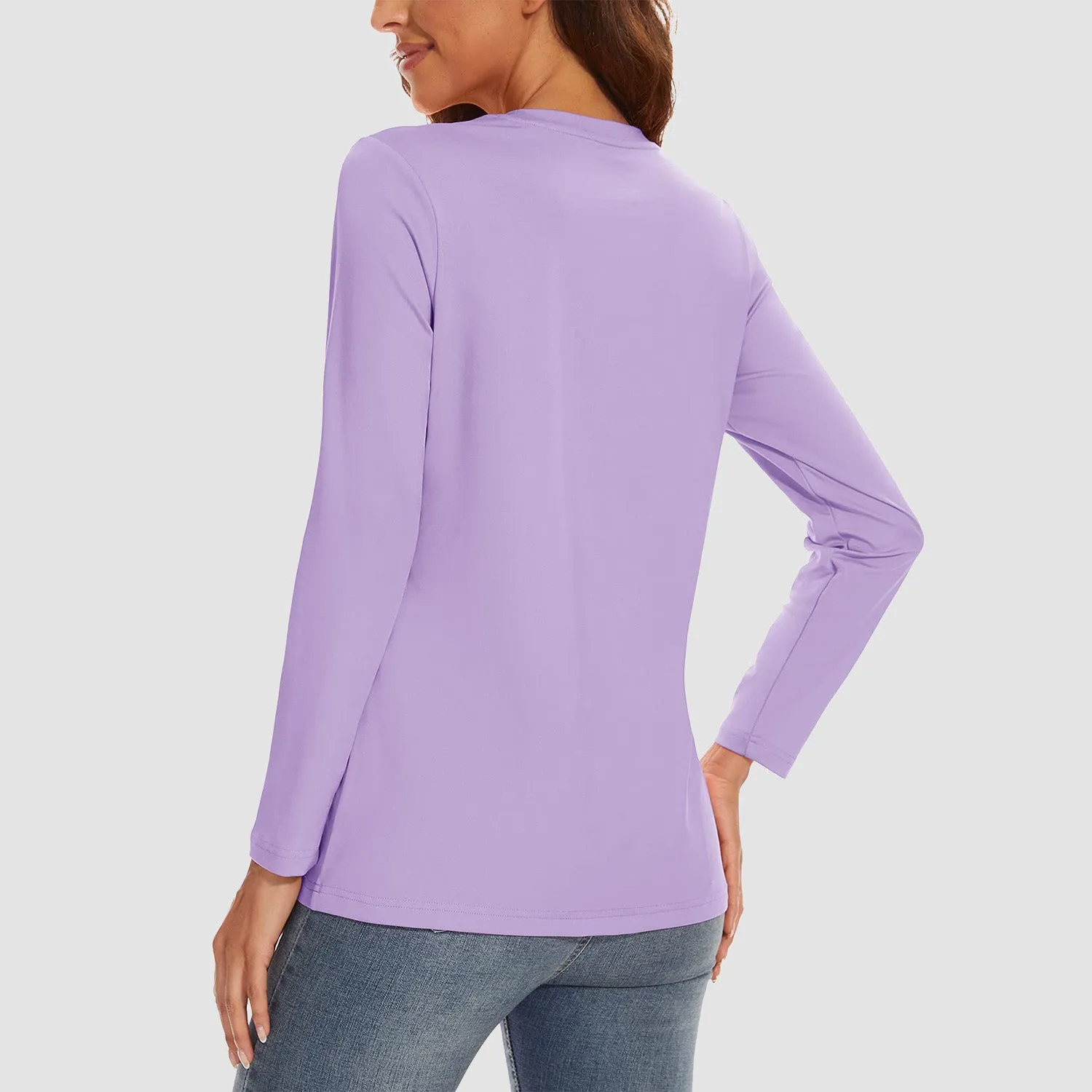 Women's Long Sleeve Shirts UPF 80  Sun Protection Shirts Crew Neck T Shirts Quick Dry