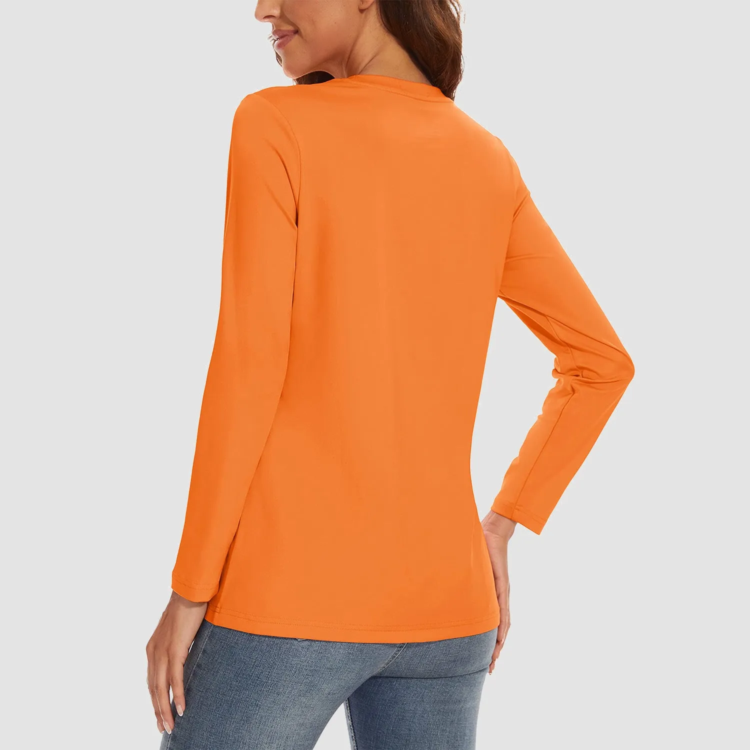 Women's Long Sleeve Shirts UPF 80  Sun Protection Shirts Crew Neck T Shirts Quick Dry