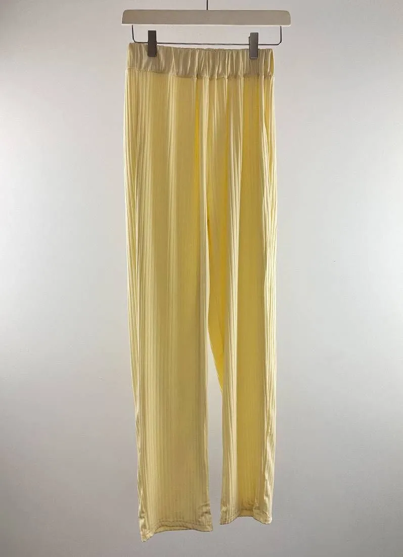 Yellow Top Trouser Belt Co-ord Set